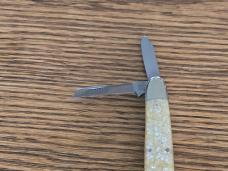 Bulldog White Chip Abalone 5 Blade Anglo Saxon Whittler Only 3 Produced Box & COA