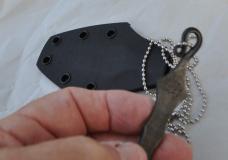 Forged Dagger Neck Knife From a Simonds Mill Bastard File Mint In Kydex Sheath