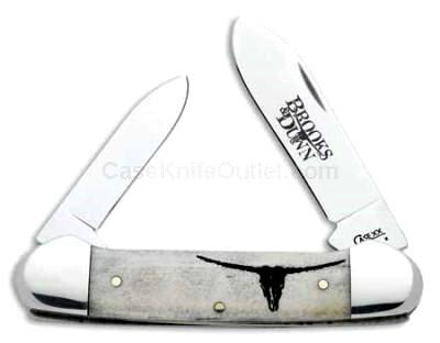2008 CASE XX BROOKS & DUNN NATURAL BONE CANOE STILL SEALED IN TIN