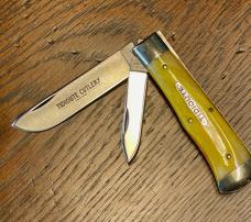 Great Eastern Cutlery # 734209ECJ Tidioute Square End Trapper Spey/Pen Blades, Lemon Zest Covers