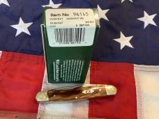 Case xx 2008 Eisenhower Knife Mdl# MUSKRAT SS w/ Wowzeer Oak Wood Handles w/ scrolled bolsters -NOS