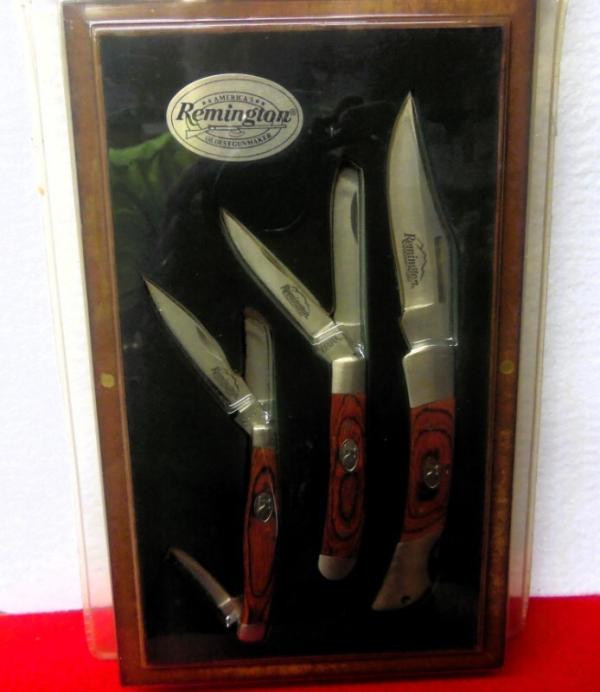 2007 REMINGTON SPORTSMAN SERIES 3 KNIFE SET NEVER OPENED NEW IN DISPLAY 
