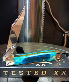 2026 Case XX Cheetah Cub Caribbean Sawcut Blue Bone