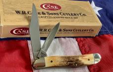 Case xx 1997 Peanut Knife (MDL# 5220 SS) w/ Great Stag Handles -NOS in Orig box