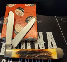 Case 1977 Blue Scroll Stag Trapper 5254 - Absolutely MINT