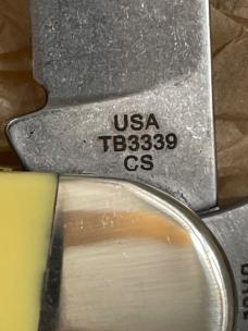Case TB 3339 yellow cs sowbelly nib 