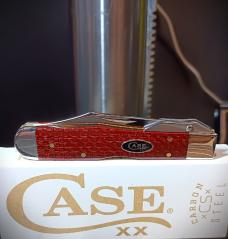 2026 Case XX Cheetah Cub Dark Red Burlap Micarta Smooth Carbon Steel