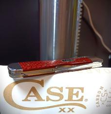 2026 Case XX Cheetah Cub Dark Red Burlap Micarta Smooth Carbon Steel