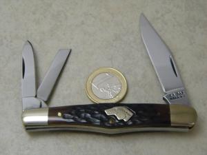 Kabar Olean Ny USA Bone Dog Head Whittler Knife