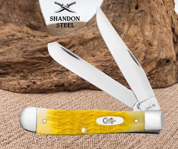 Case XX USA Knives Trapper Platts Jig Yellow Bone 75310 Stainless Pocket Knife