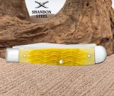 Case XX USA Knives Trapper Platts Jig Yellow Bone 75310 Stainless Pocket Knife