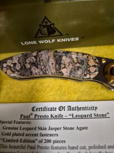 Lone Wolf limited edition Leopard Stone 