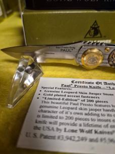 Lone Wolf limited edition Leopard Stone 