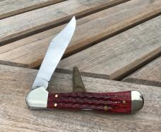 Case XX Mini Copperlock Custom by Tank Fisher Old Red Pocket Worn Dual Action Auto
