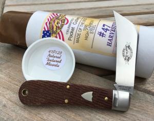 Great Eastern Cutlery 47P123 Harvester Natural Textured Micarta Good as Gold