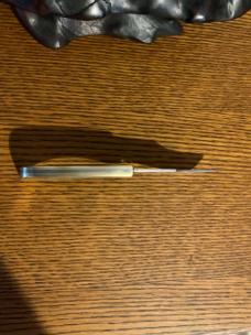Vintage Clip Point Brass & Micarta Folding Pocket Knife