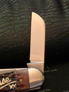 2001 Case XX Cranberry Bone Silver Script Sowbelly 