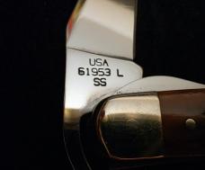 2001 Case XX Cranberry Bone Silver Script Russlock