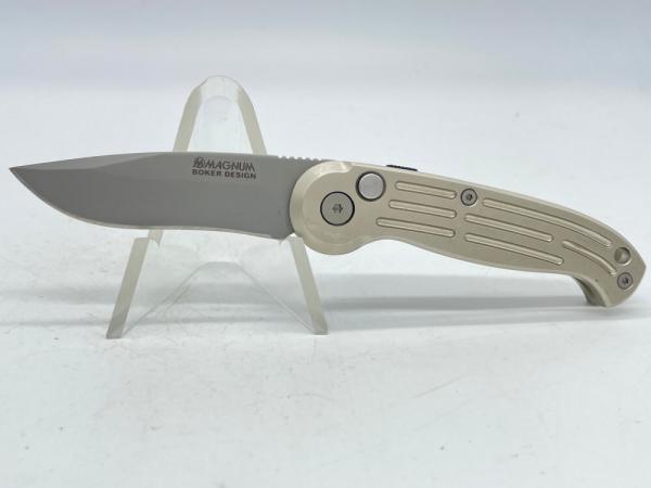 BOKER MAGNUM Taiwan Silver Drop Point Folding Automatic