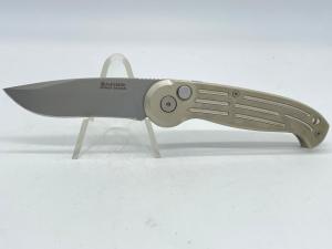 BOKER MAGNUM Taiwan Large Silver Drop Point Folding Automatic