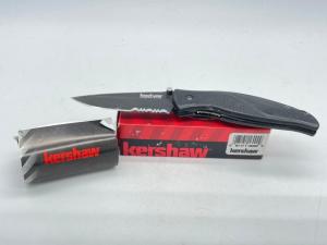 KERSHAW 1550ST Ken Onion Design Black Out Assisted Serrated Liner Lock w/ Box