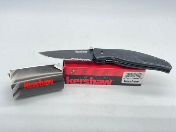 KERSHAW 1550ST Ken Onion Design Black Out Assisted Serrated Liner Lock w/ Box KERSHAW 1550ST Ken Onion Design Black Out Assisted Serrated Liner Lock w/ Box
