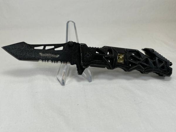 US ARMY A-A1005BK Liberator Black Tactical Tanto Assisted Liner Lock US ARMY A-A1005BK Liberator Black Tactical Tanto Assisted Liner Lock