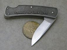 Buck 305 USA Delrin "Keep the Torch Lit" Metal Lockback Knife 