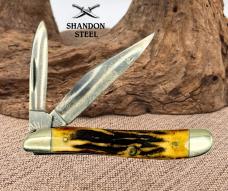 1978 Case XX USA 5220 SSP Stag Peanut 2 Blade Folding Pocket Knife (12)
