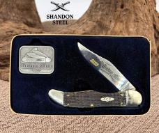 Case XX USA Collector's Club 2000 Moss Green 6165 SS Folding hunter Knife In Tin