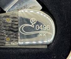 Case XX USA Collector's Club 2000 Moss Green 6165 SS Folding hunter Knife In Tin