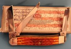 2015 Case Whiskey Bone Stockman 6318 with Pinched Bolsters