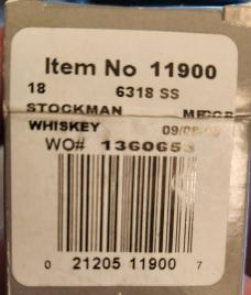 2015 Case Whiskey Bone Stockman 6318 with Pinched Bolsters