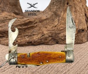 HOBO VTG Folding Pocket Camping Survival Scout Knife Caron Made In Japan 103