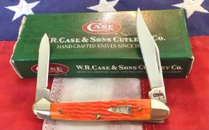 Case xx 2007 Copperhead Knife Mdl# 62109x SS w/ Nice Tangerine Bone Handles NOS in Orig box