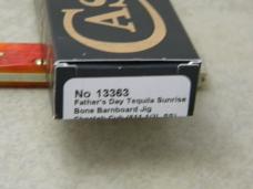 Case XX USA 611 1/2 Tequila Sunrise Father's Day Barnboard Cheetah Cub Knife NIB