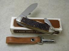 Western USA S-901 D Delrin Camp Scout Utility Knife & Leather Strap c.1980 - NIB (Brown Label)