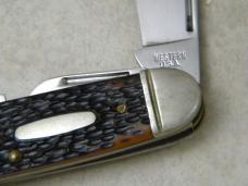 Western USA S-901 D Delrin Camp Scout Utility Knife & Leather Strap c.1980 - NIB (Brown Label)