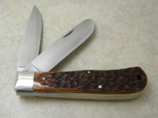 Camillus USA Bone 1988 NKCA Club Jumbo Trapper Knife