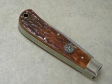 Camillus USA Bone 1988 NKCA Club Jumbo Trapper Knife