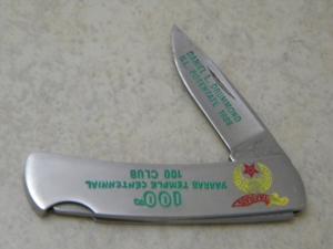 Buck 525 Metal Temple Centennial Club Lockback Knife 1988