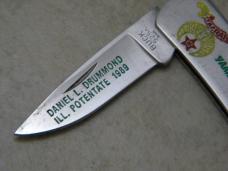 Buck 525 Metal Temple Centennial Club Lockback Knife 1988