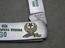 Buck 525 Metal Temple Centennial Club Lockback Knife 1988