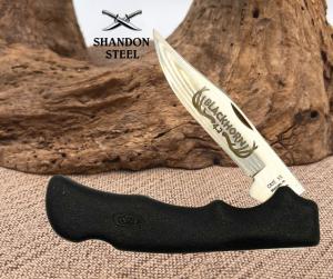 CASE XX USA BLACKHORN 2103L SAB SS 1991 FOLDING SINGLE BLADE LOCKBACK KNIFE (12)