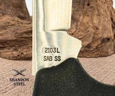 CASE XX USA BLACKHORN 2103L SAB SS 1991 FOLDING SINGLE BLADE LOCKBACK KNIFE (12)
