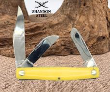 Case XX USA 33092 Vintage Birdseye Yellow 3 Blade Stockman Knife 4" 1977 (16)