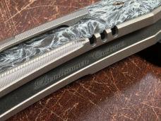 Eyal Landesman Custom Pulsar Ti Fat Carbon Inlay RWL‑34 Hand‑Rubbed Satin Blade