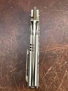 Eyal Landesman Custom Pulsar Ti Fat Carbon Inlay RWL‑34 Hand‑Rubbed Satin Blade
