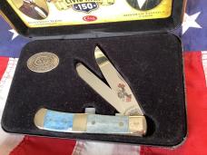Case xx Civil War Trapper w/ Blue and Grey Bone Handles -NOS 