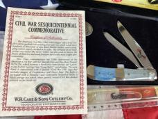 Case xx Civil War Trapper w/ Blue and Grey Bone Handles -NOS 